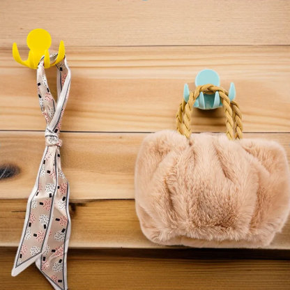 Multi functional hole free wall mounted plug with fixed hook