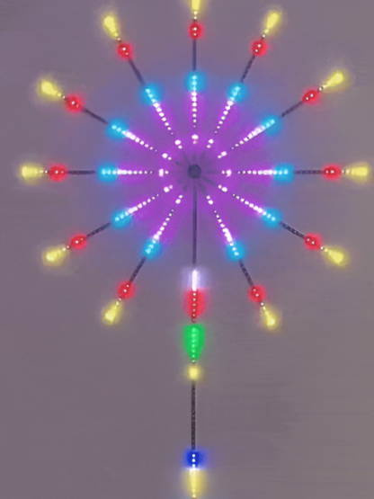 Intelligent Phantom Fireworks Light Strip. Voice-Activated Color Changing + Iridescent Light Effect, Safe And Flameless
