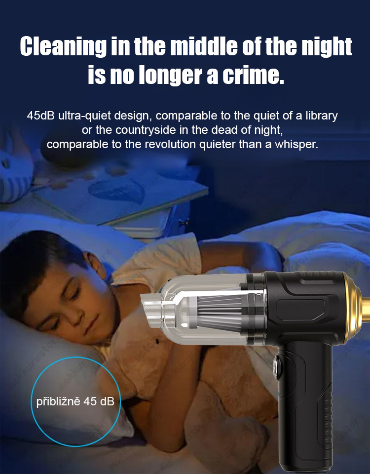 [Super strong suction + AI motor] Dual-purpose vacuum cleaner for car and home