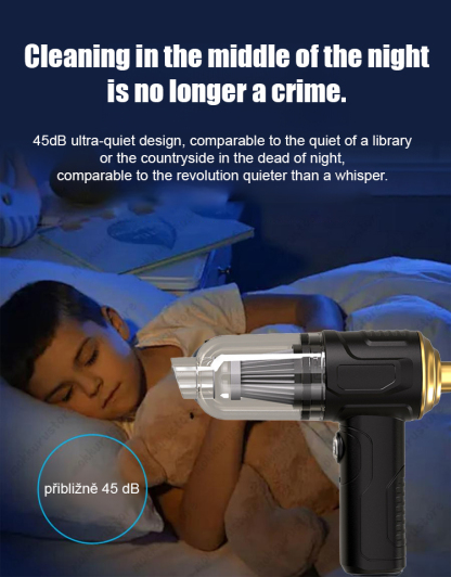 [Super strong suction + AI motor] Dual-purpose vacuum cleaner for car and home