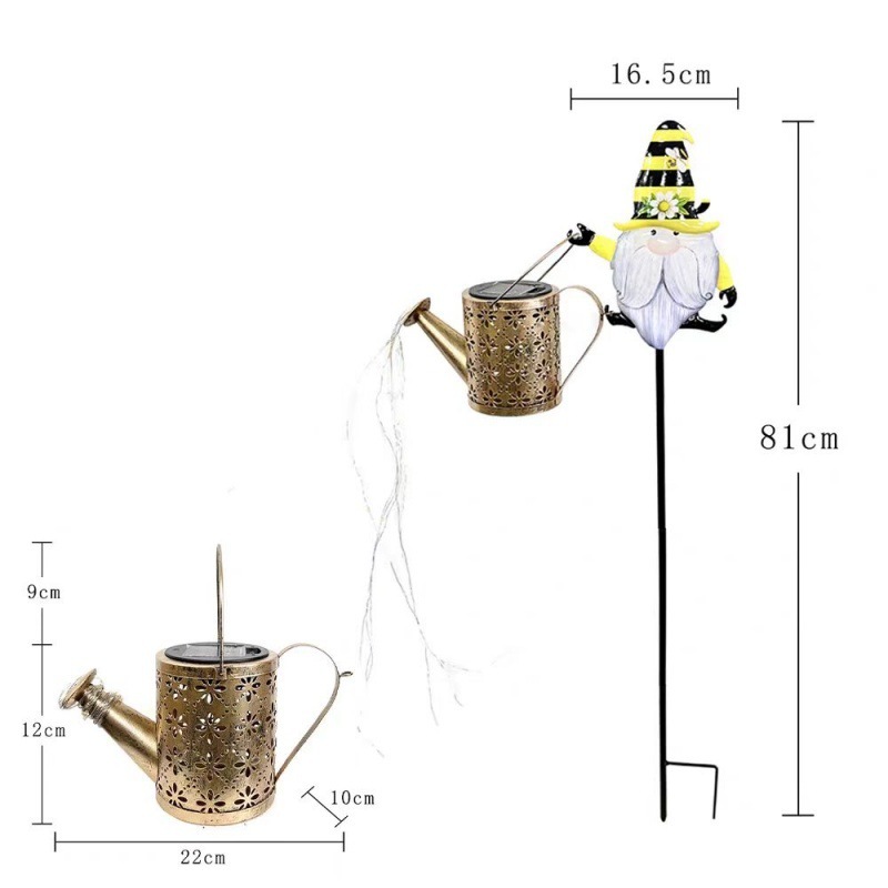 [Christmas Garden Gadget] New Santa Claus Lantern Solar-Powered Light-Up Hollowed-Out Water Bottle.No Electricity Required, Glows Automatically At Night