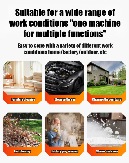 Blow Away Debris in Seconds! Dual-Turbo Lithium Blower with 3 Speeds. Can Blow Away Fallen Leaves And Snow In 3 Seconds