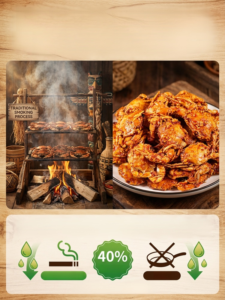 Spicy Sea Crab Snacks - High in Protein, Low in Sodium