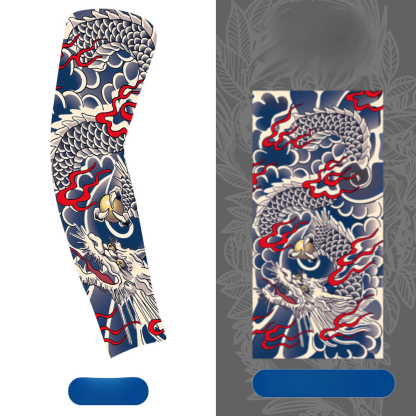 Summer realistic seamless tattoo ice sleeve
