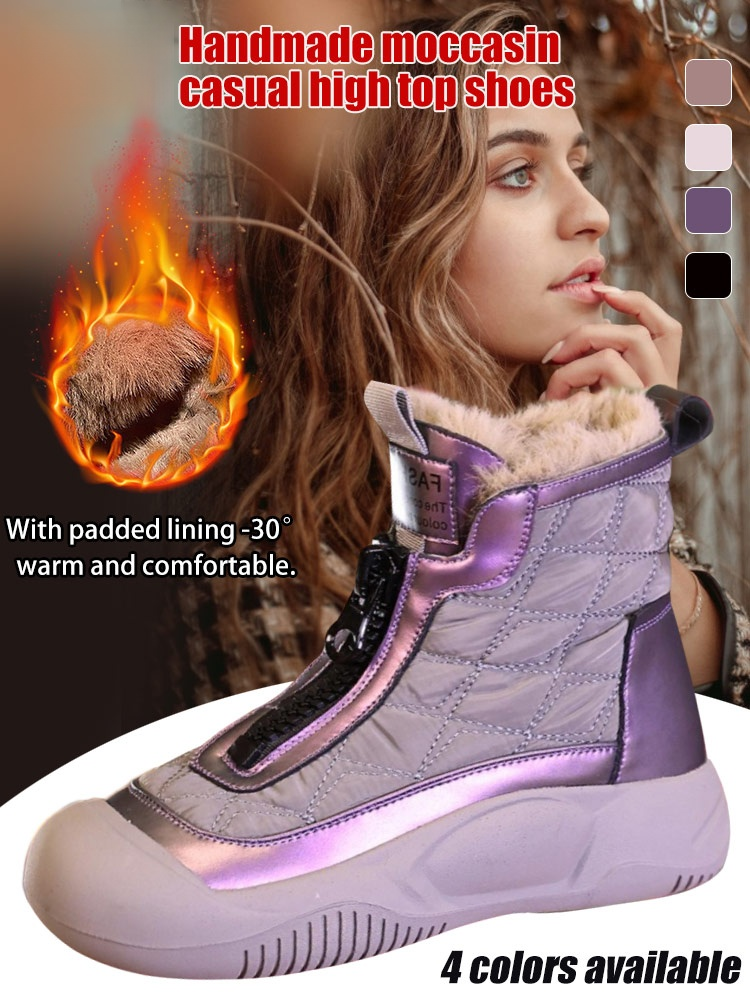 Handmade Suede Casual High-Top Shoes for Women