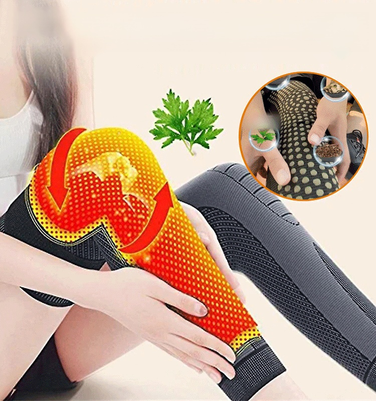 Dotted Wormwood Straps Non-Slip Warm Knee Pads.Non-Slip, Breathable, And Doesn't Cause Sweating; Provides Warmth And Support.