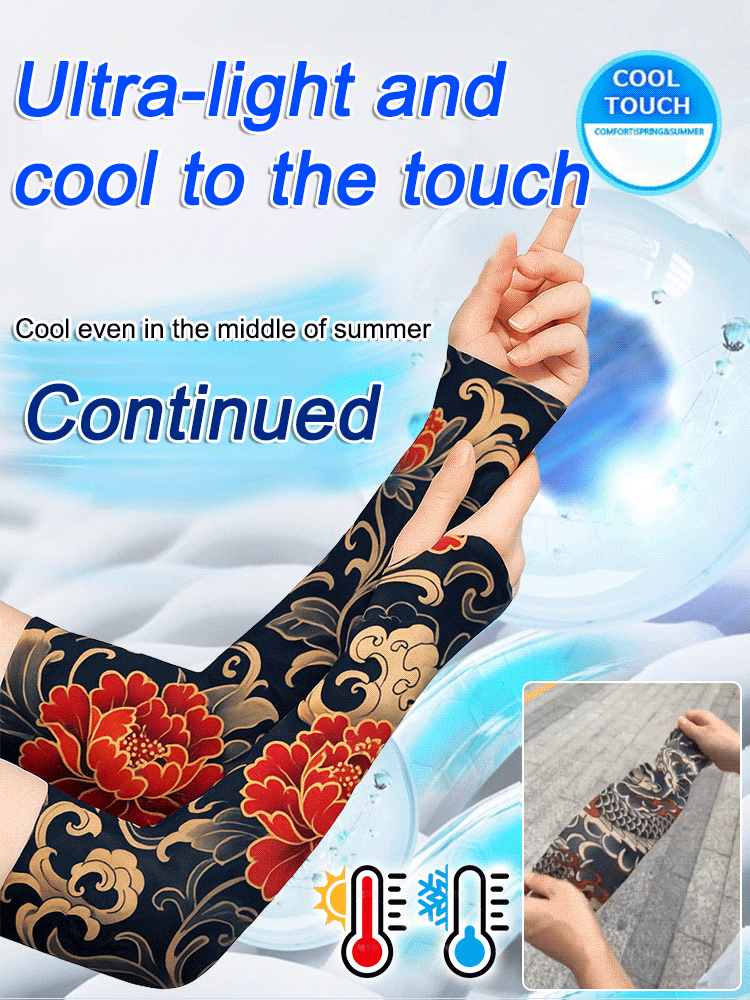Summer realistic seamless tattoo ice sleeve
