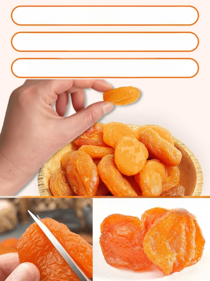 Sweet and sour sugar-free dried apricots
