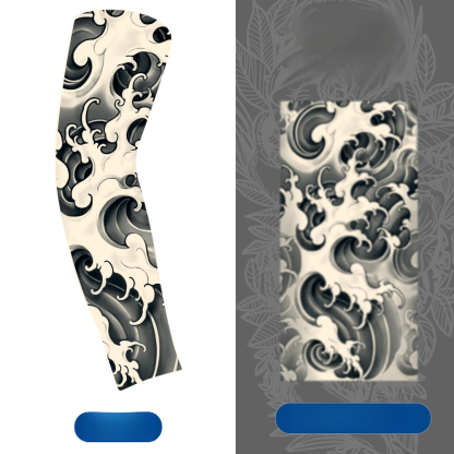 Summer realistic seamless tattoo ice sleeve