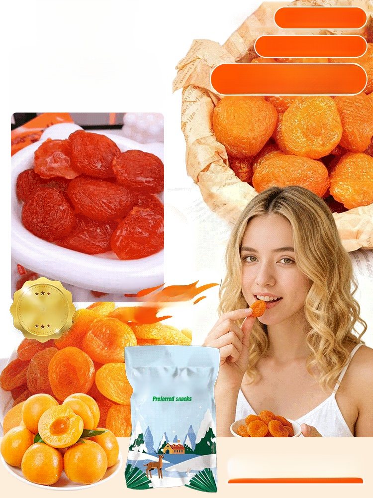 Sweet and sour sugar-free dried apricots