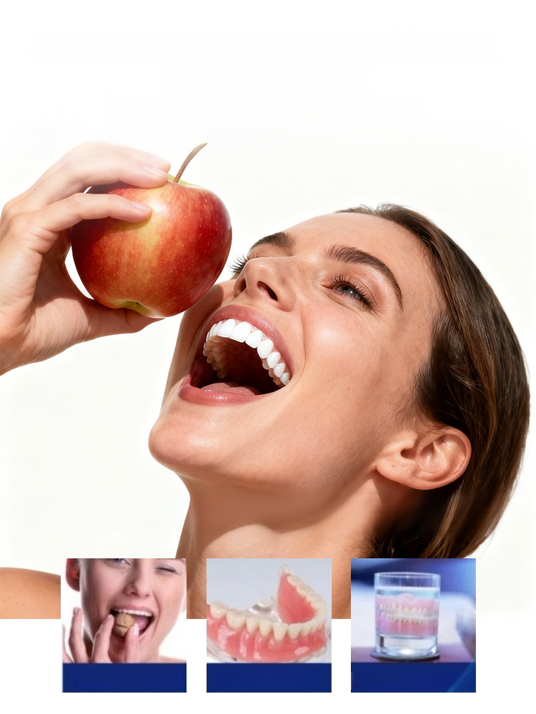 Denture Modification Kit.Naturally Invisible, Fits In One Second Without Slipping