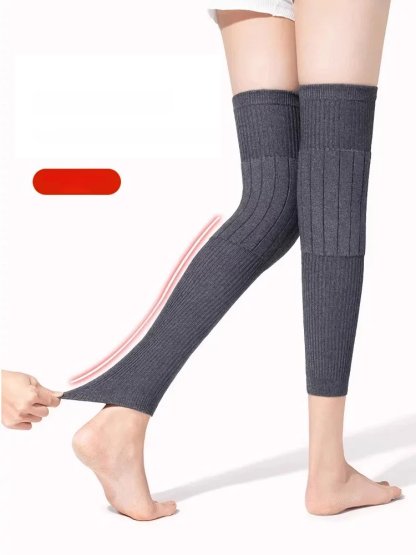 Extended warm cashmere knee pads