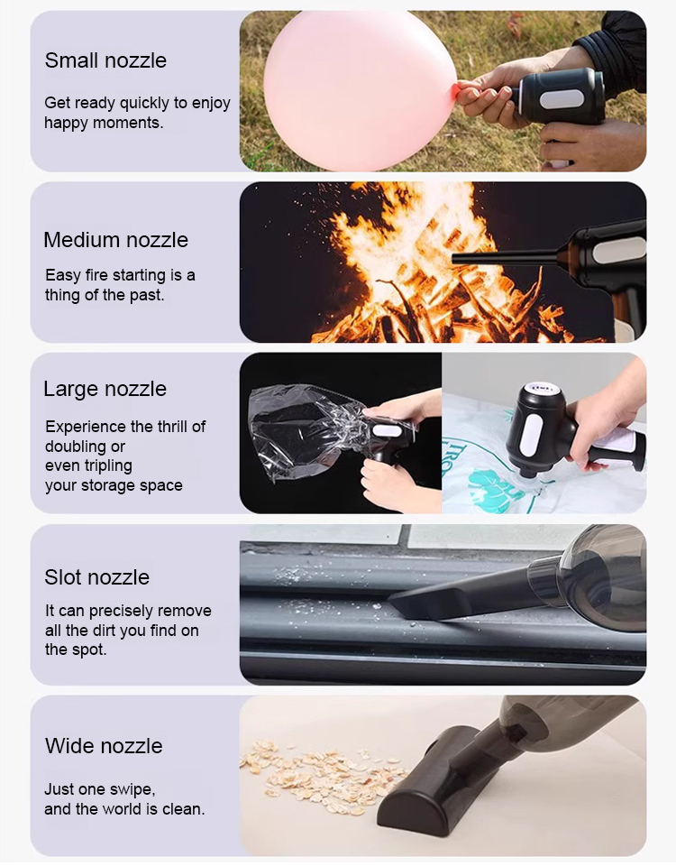 [Super strong suction + AI motor] Dual-purpose vacuum cleaner for car and home