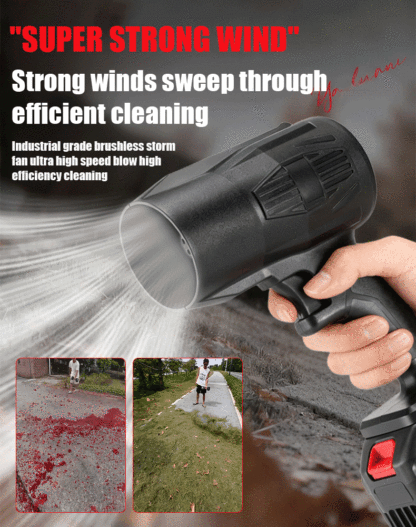 Blow Away Debris in Seconds! Dual-Turbo Lithium Blower with 3 Speeds. Can Blow Away Fallen Leaves And Snow In 3 Seconds