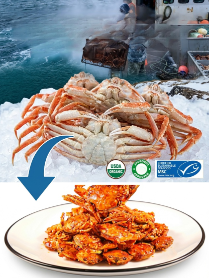 Spicy Sea Crab Snacks - High in Protein, Low in Sodium