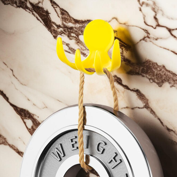 Multi functional hole free wall mounted plug with fixed hook