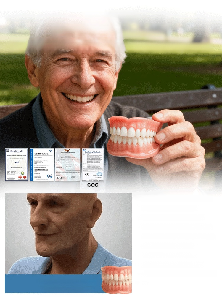 Denture Modification Kit.Naturally Invisible, Fits In One Second Without Slipping