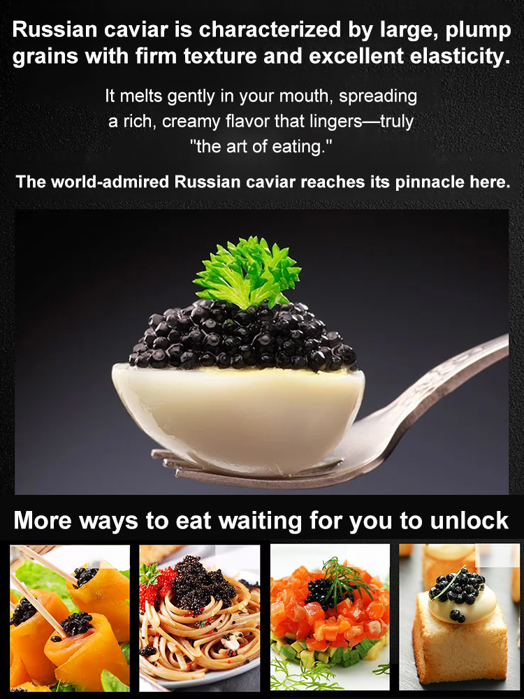 Recommended By A Michelin-Starred Chef.Russian Imported Sturgeon Black Caviar, Every Bite Is Luxurious And Sweet