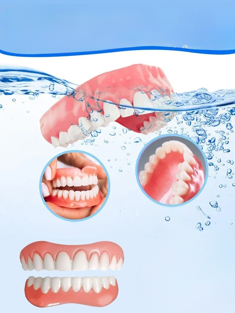 Custom Full Mouth Dentures Kit.Super Discreet Installation In 1 Second, Comfortable And Stable