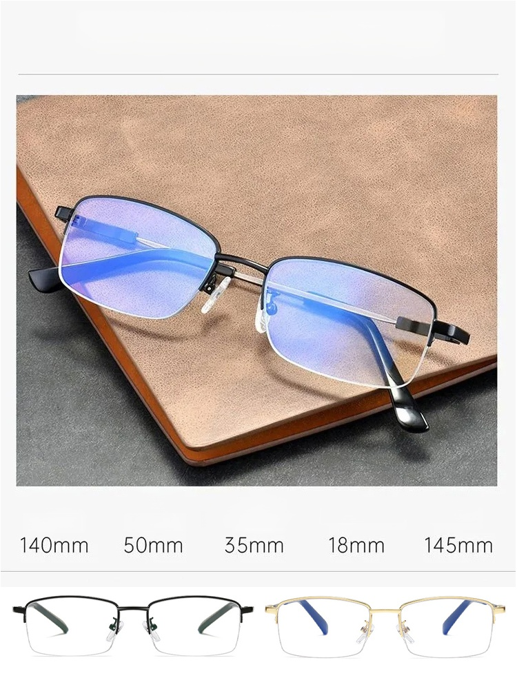 Titanium-Framed Professional Reading Glasses For Both Near And Far Vision.Wear-Resistant And Scratch-Resistant, Anti-Blue Light And Anti-Radiation