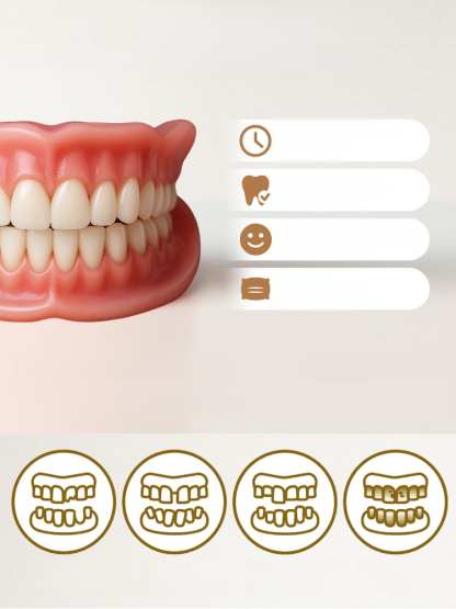 Denture Modification Kit.Naturally Invisible, Fits In One Second Without Slipping