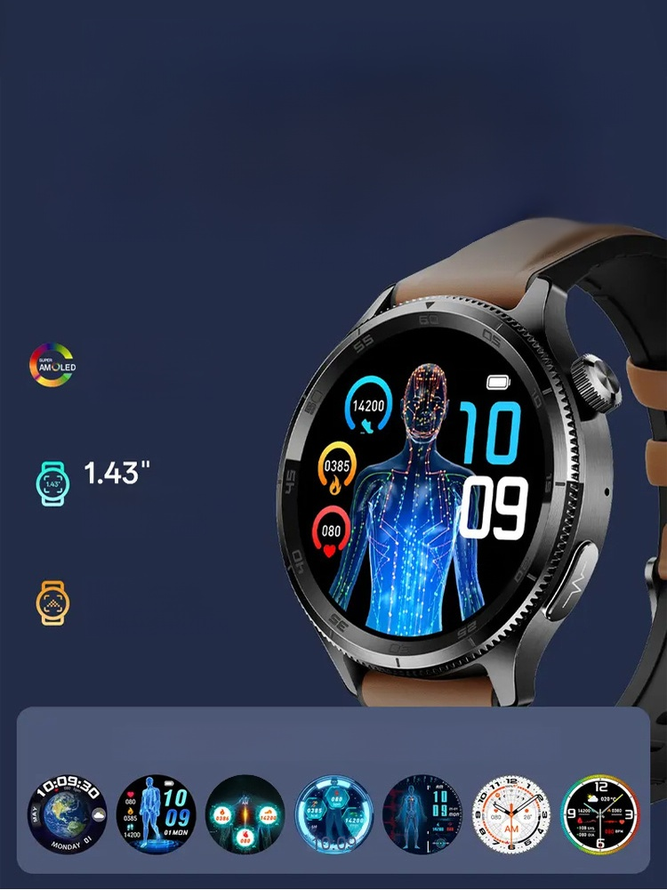 Multifunctional Blood Pressure and Blood Glucose Monitoring Watch