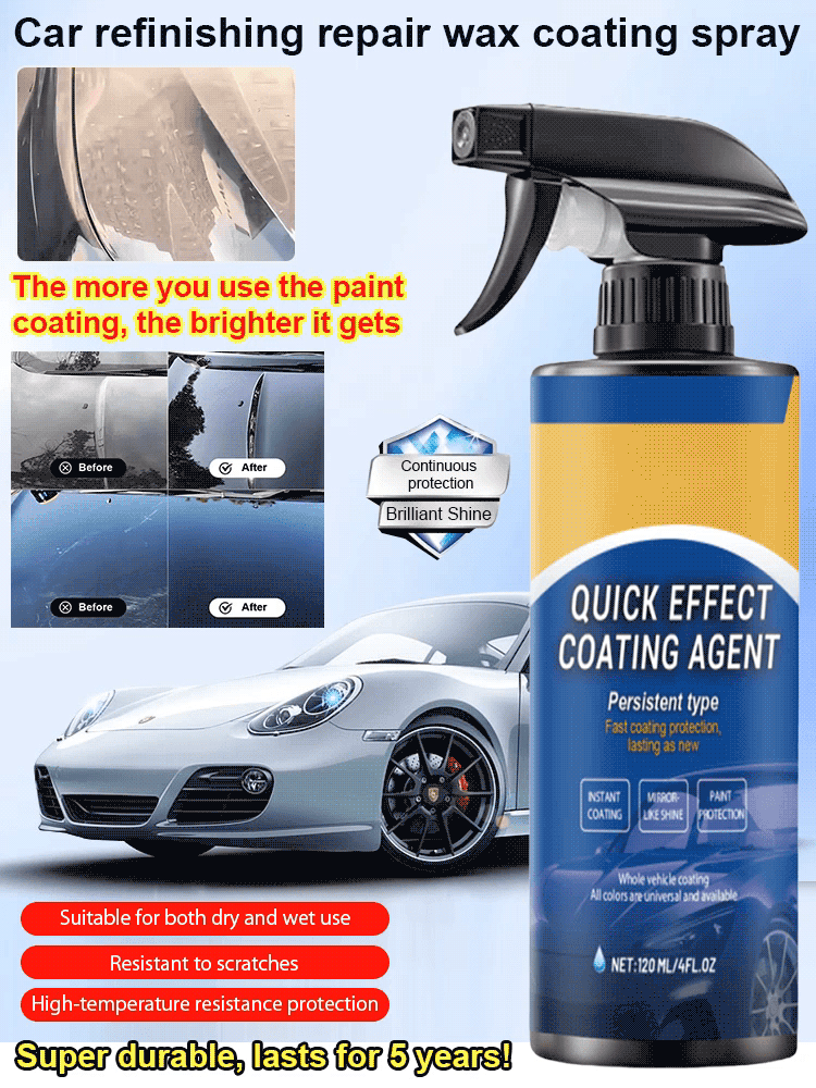 Car Renovation, Repair, Waxing And Coating Spray. One Spray Lasts 8 Months; Even Beginners Can Do It In 3 Seconds.