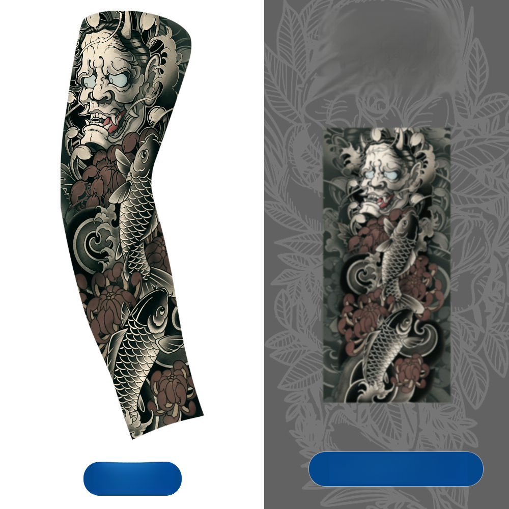 Summer realistic seamless tattoo ice sleeve