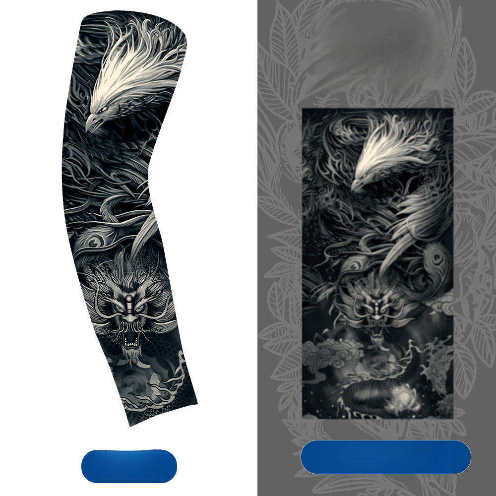 Summer realistic seamless tattoo ice sleeve
