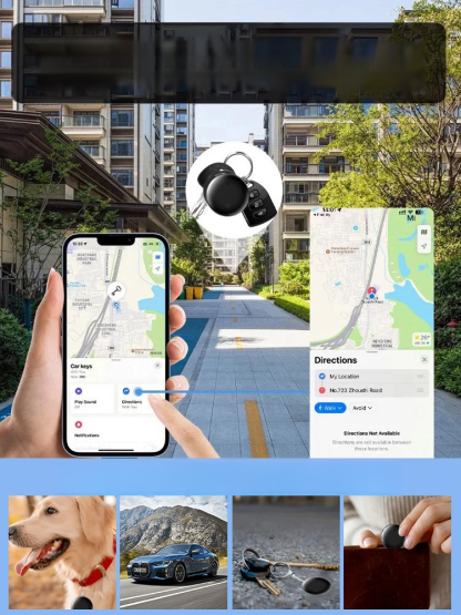 Magnetic Round Anti-Lost Locator. Magnetic Adsorption + No Charging Required, Easy Installation.