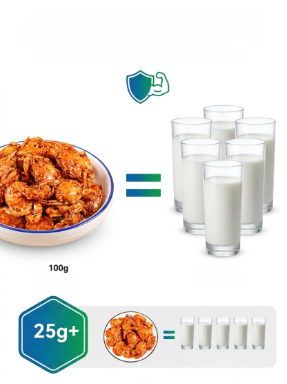 Spicy Sea Crab Snacks - High in Protein, Low in Sodium