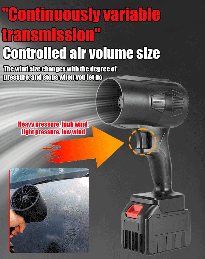 Blow Away Debris in Seconds! Dual-Turbo Lithium Blower with 3 Speeds. Can Blow Away Fallen Leaves And Snow In 3 Seconds