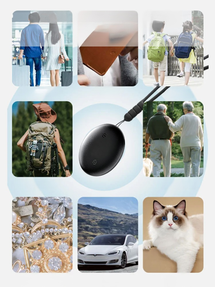 Magnetic Round Anti-Lost Locator. Magnetic Adsorption + No Charging Required, Easy Installation.