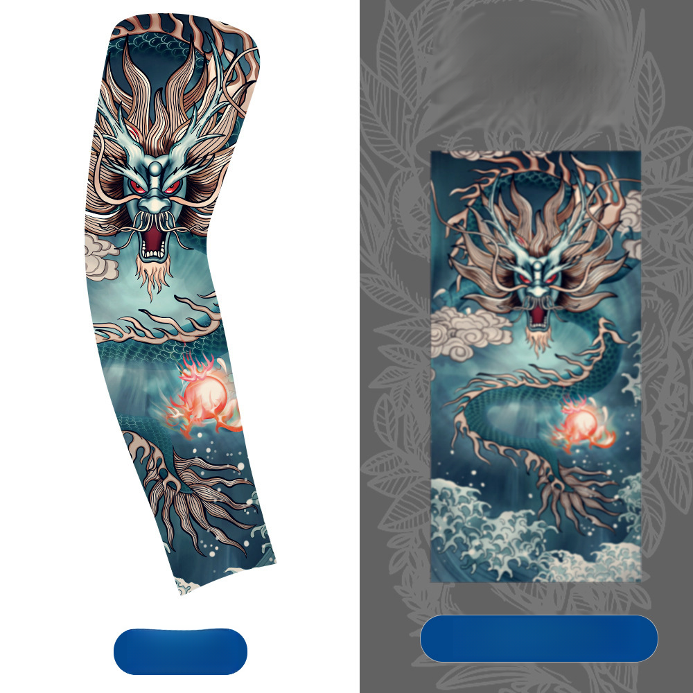 Summer realistic seamless tattoo ice sleeve
