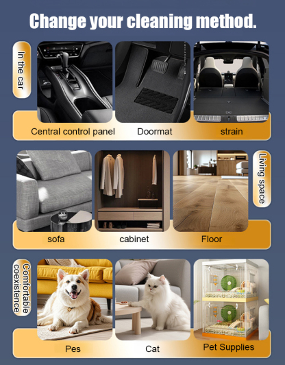 [Super strong suction + AI motor] Dual-purpose vacuum cleaner for car and home