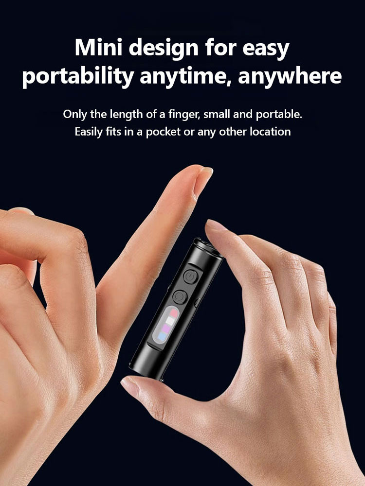 Multi-Functional Keychain Flashlight. Strong Magnetic Adsorption + Strobe Deterrent Effect, One Charge Lasts For 1 Month