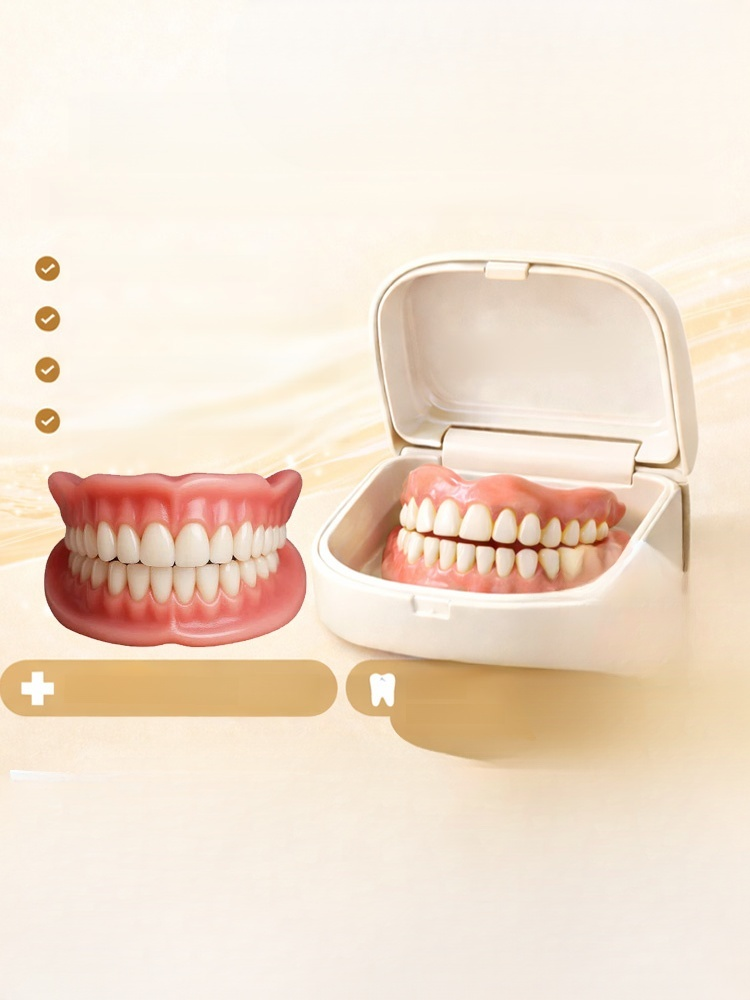 [Comes with Portable Denture Case] ​​Regain Your Smile with Dentures