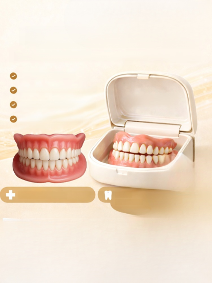 [Comes with Portable Denture Case] ​​Regain Your Smile with Dentures