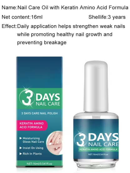 Transparent quick-drying long-lasting shiny nail polish