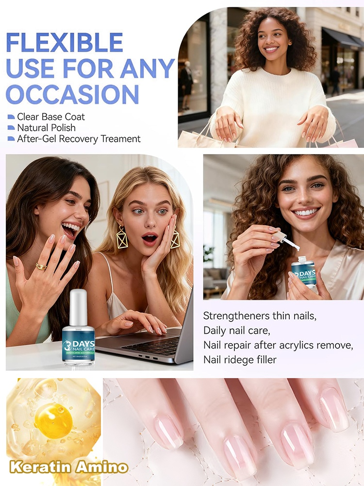 Transparent quick-drying long-lasting shiny nail polish