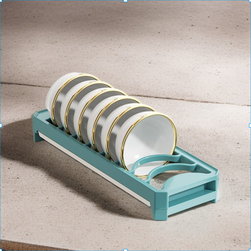 Dish storage rack drawer built-in dish rack kitchen storage box dish drain partition cabinet classif