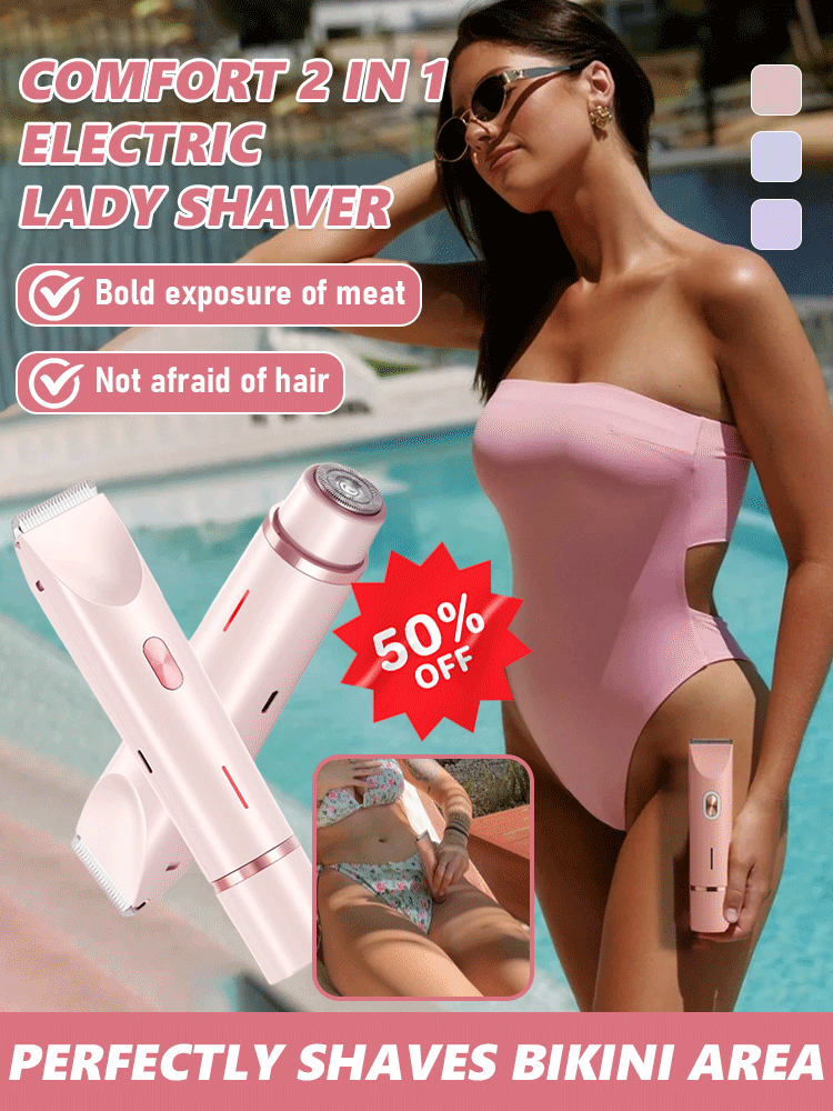 2-in-1 Painless Bikini Hair Trimmer