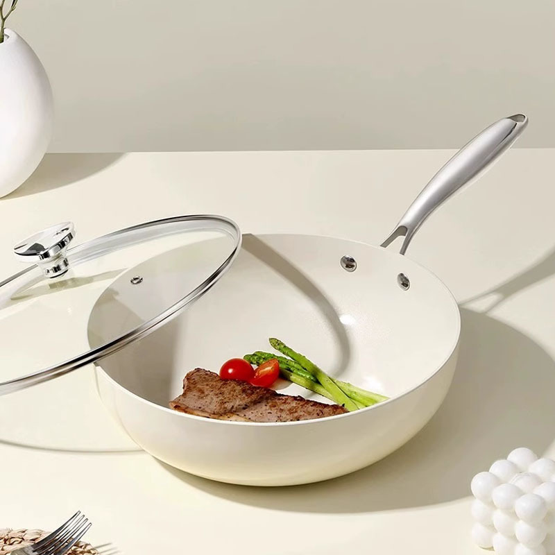 Shell ceramic glaze super non-stick pan