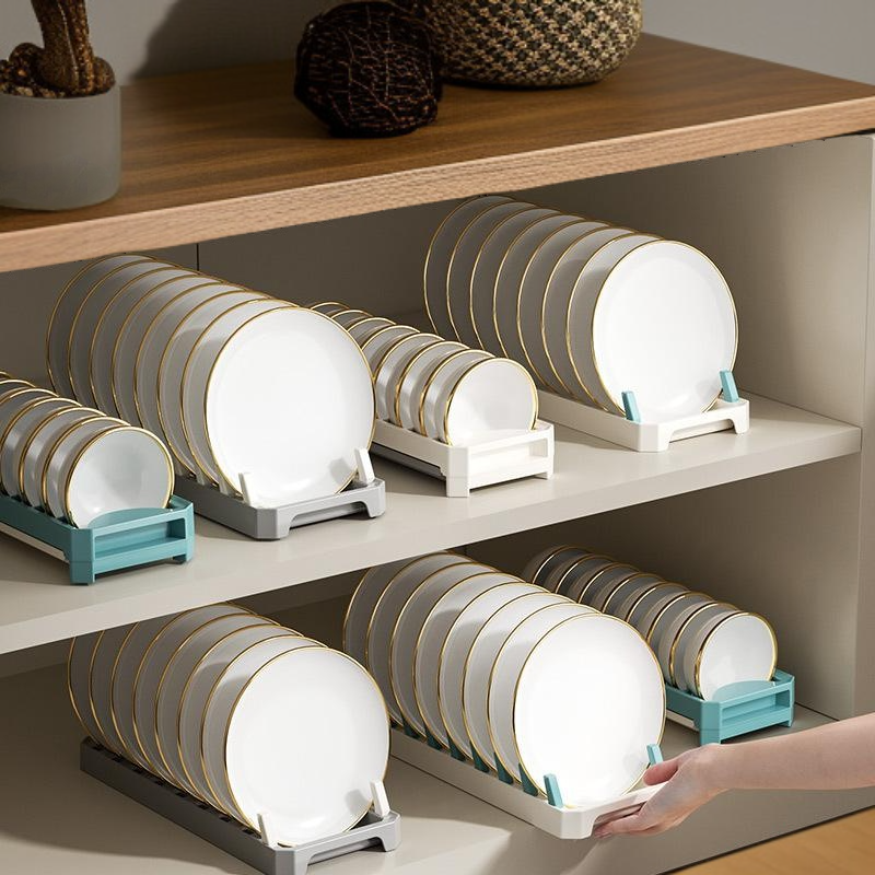 Dish storage rack drawer built-in dish rack kitchen storage box dish drain partition cabinet classif