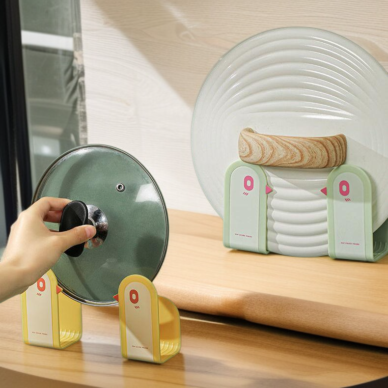 新款小鸟锅盖架 多功能厨房收纳神器