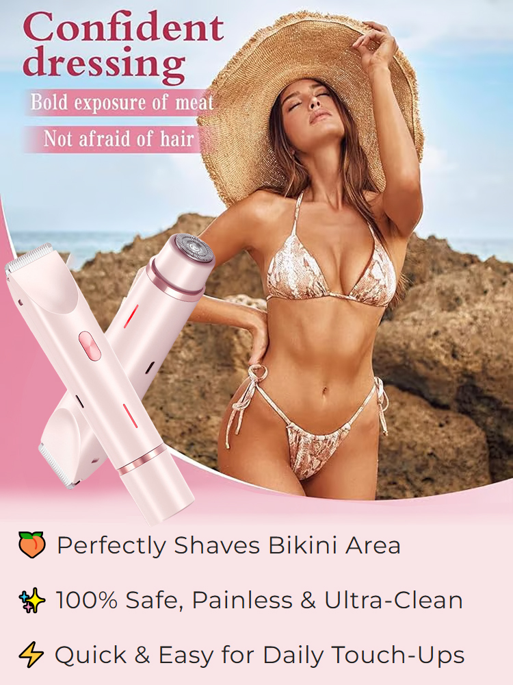 2-in-1 Painless Bikini Hair Trimmer