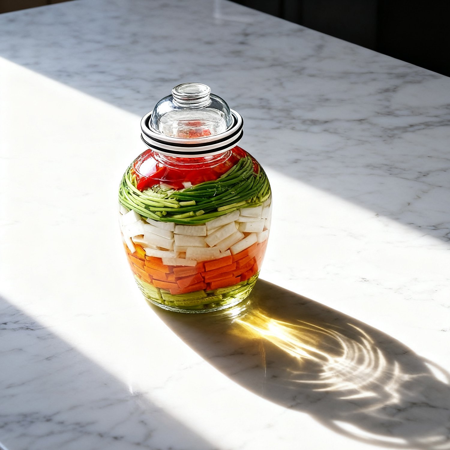 Large capacity glass jar for kitchen storage