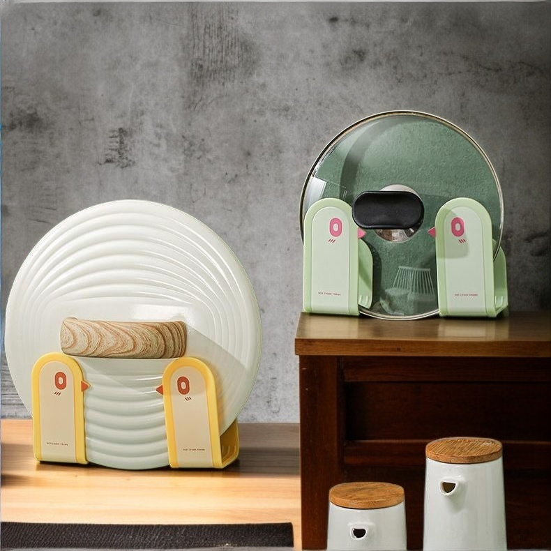 新款小鸟锅盖架 多功能厨房收纳神器