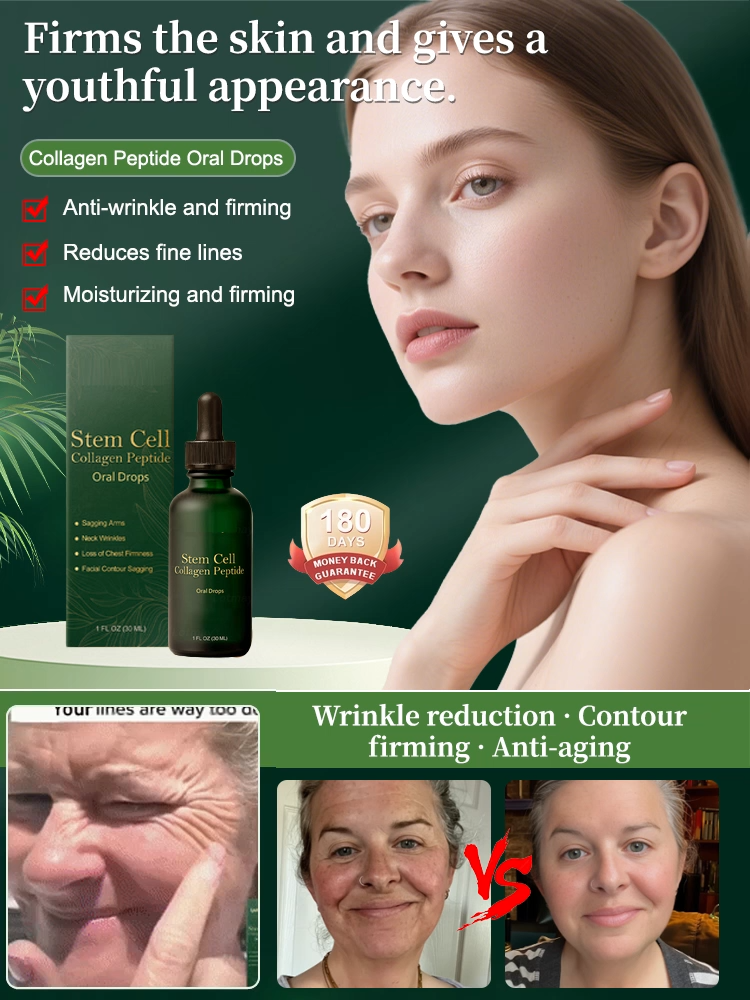 🧬 Collagen Peptide Oral Drops – Anti-Wrinkle & Firming, 8D Hyaluronic Acid ⏳ 7-Day Wrinkle Reduction, Hydrating & Sagging Skin Rescue – 50% OFF 💓