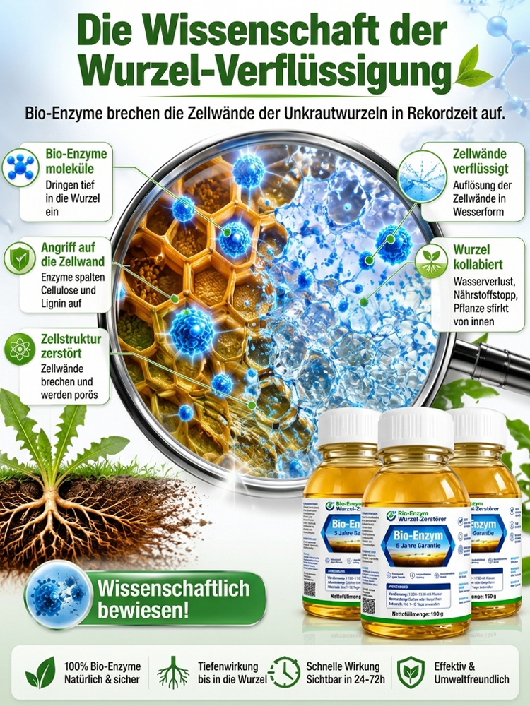 【Vollständige Wurzelverflüssigung】5-jähriges Bioenzym-Wurzelfäulemittel, sicher und schädigt den Boden nicht